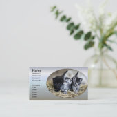 Een trio van Kittens samen nodig Visitekaartje (Staand voorkant)
