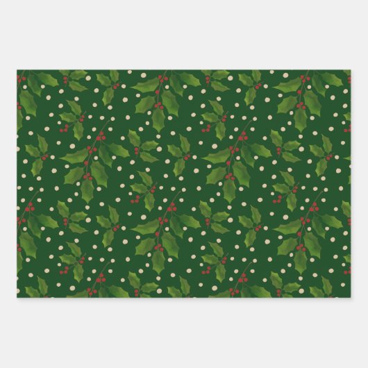 Een trio van Vakantie cadeau wrap Inpakpapier Vel (Voorkant 3)