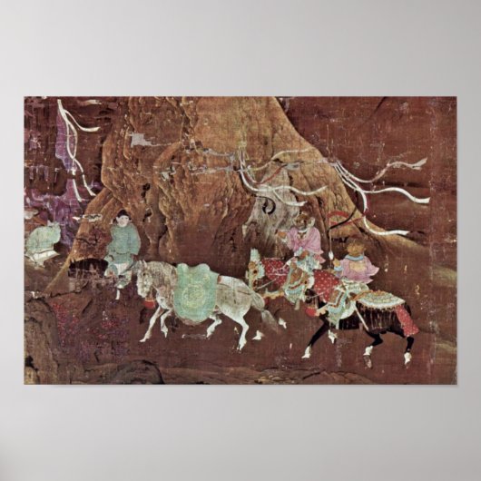 Een triviaal paard voor Xuanzong-keizer van Tang d Poster (Voorkant)