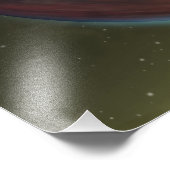 Een troebele Jupiter-achtige planeet die ronddraai Foto Afdruk (Hoek)