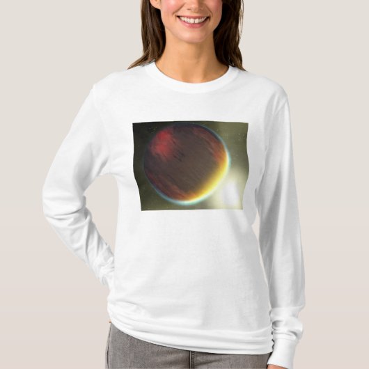 Een troebele Jupiter-achtige planeet die ronddraai T-shirt (Voorkant)
