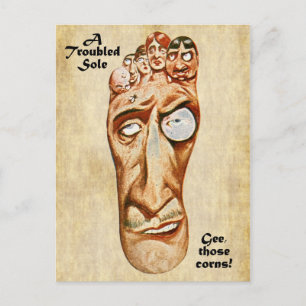 Een troebele tong briefkaart