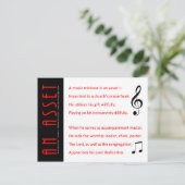 Een troef (minister van Muziek) Briefkaart (Staand voorkant)