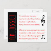 Een troef (minister van Muziek) Briefkaart (Voorkant / Achterkant)