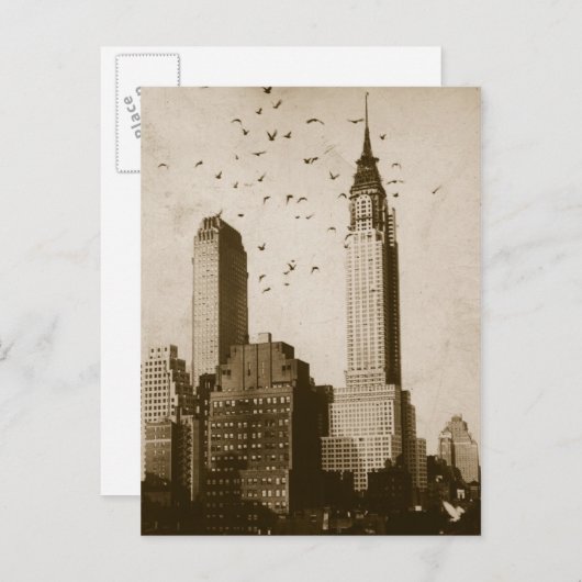 Een troep van vogels het vliegen briefkaart (Voorkant / Achterkant)