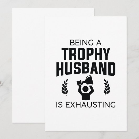 Een trofeebeling zijn is uitdrijven bedankkaart (Voorkant / Achterkant)