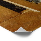 Een trompe l'oeil van een open glazuurkast poster (Hoek)