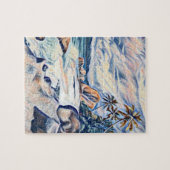 Een tropisch eiland, strand en palmbomen legpuzzel (Horizontaal)