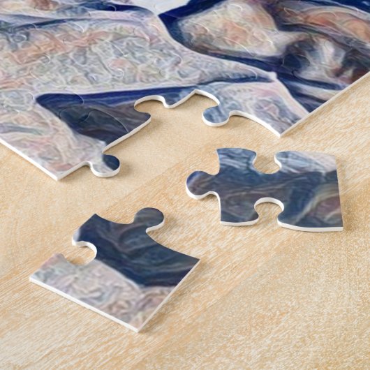 Een tropisch eiland, strand en palmbomen legpuzzel (Zijkant)