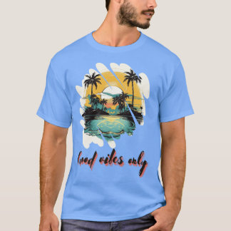 Een tropisch eilandparadijs met palmbomen en krete t-shirt