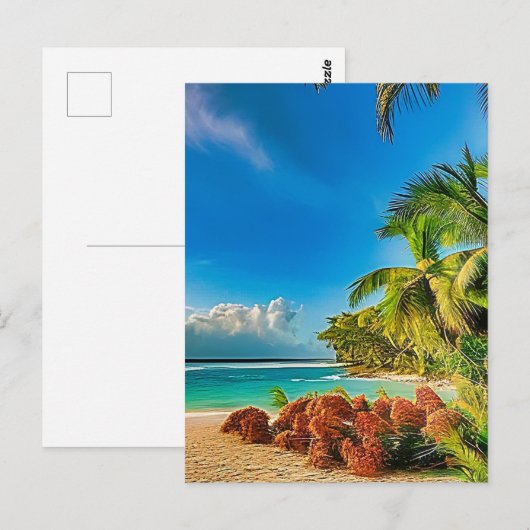 Een tropisch paradijs. briefkaart (Voorkant / Achterkant)