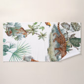 een tropisch patroon van de waterverf met een luip badhanddoek (Badhanddoek)