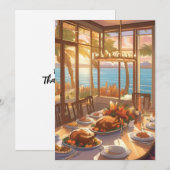 Een Tropisch Thanksgiving Feest = Wenskaart Kaart (Voorkant / Achterkant)