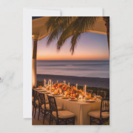 Een tropisch thanksgivingdiner in de avond kaart