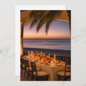 Een tropisch thanksgivingdiner in de avond kaart (Voorkant / Achterkant)
