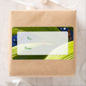 Een Tropische Kerstmis van Gecko Lizard Etiket (Insitu)