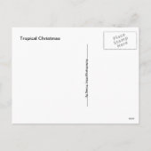 Een Tropische Kerstmis van Gecko Lizard Feestdagenkaart (Achterkant)