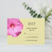 Een tropische RSVP (geel) Kaartje (Staand voorkant)
