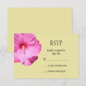 Een tropische RSVP (geel) Kaartje (Voorkant / Achterkant)
