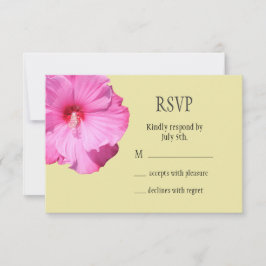 Een tropische RSVP (geel) Kaartje