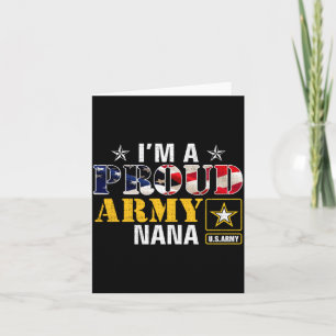 Een trotse Army Oma Amerikaanse Vlag Militaire Cad Kaart