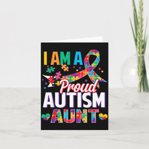 Een trotse autisme-tante Autisme bewustzijn puzzel Kaart