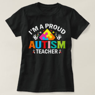 Een trotse leraar van autisme studenten t-shirt