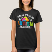 Een trotse leraar van autisme studenten t-shirt (Voorkant)