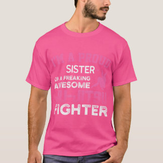 Een trotse zus van een jiu-jitsu strijder t-shirt