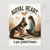 Een trouw hart en een trouwe vriend briefkaart (Voorkant)