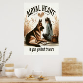 Een trouw hart en een trouwe vriend poster (Keuken)