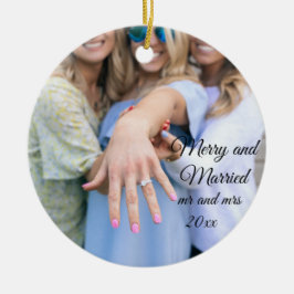 Een trouwdag voor vrienden keramisch ornament