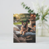 Een trouwe harten herfst comfort briefkaart (Staand voorkant)