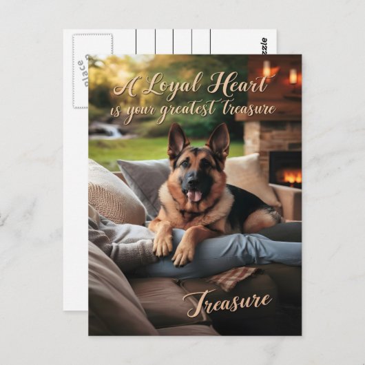 Een trouwe harten herfst comfort briefkaart (Voorkant / Achterkant)