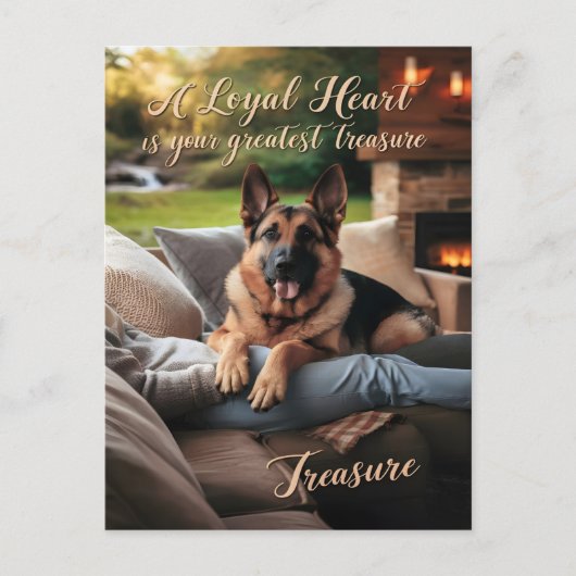 Een trouwe harten herfst comfort briefkaart (Voorkant)