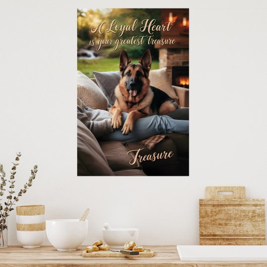 Een trouwe harten herfst comfort poster (Keuken)