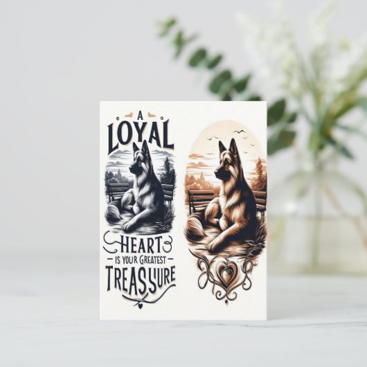 Een trouwe hartenschat briefkaart (Staand voorkant)