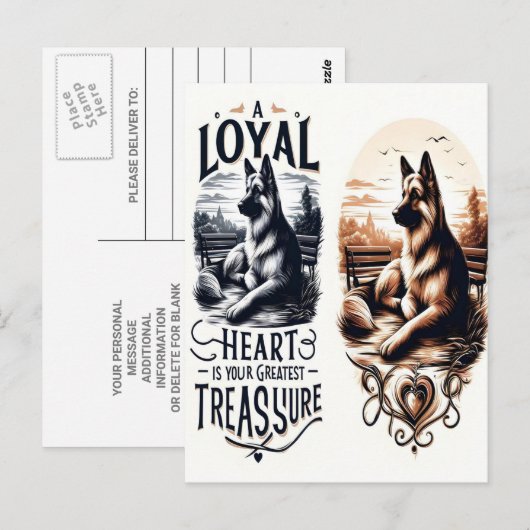 Een trouwe hartenschat briefkaart (Voorkant / Achterkant)