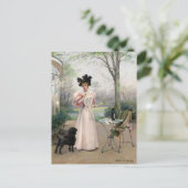 Een trouwe metgezel | Louise Abbéma Briefkaart (Staand voorkant)