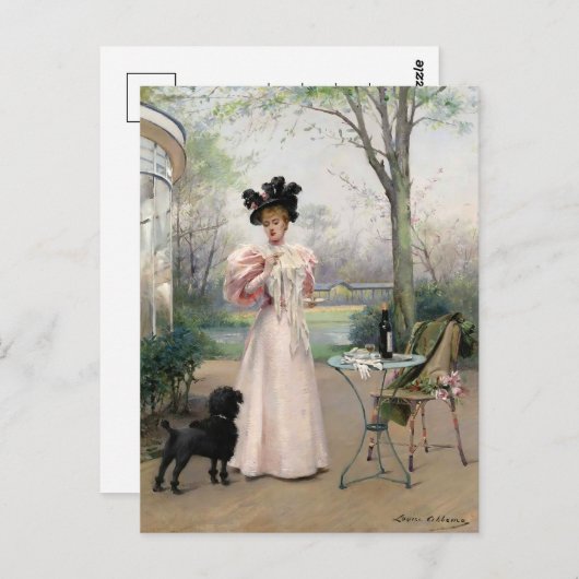 Een trouwe metgezel | Louise Abbéma Briefkaart (Voorkant / Achterkant)