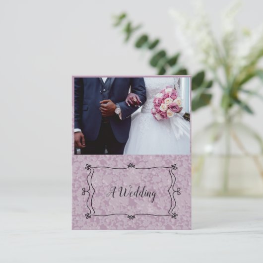 Een trouwkaart (Staand voorkant)