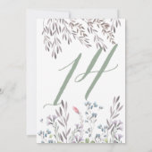 Een trouwtafel met wilde bloemen Nr. 14 dubbelzijd Kaart (Achterkant)