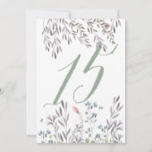 Een trouwtafel met wilde bloemen Nr. 15 dubbelzijd Kaart (Achterkant)