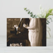 Een trouwuitnodiging uit de jaren 20 kaart (Staand voorkant)