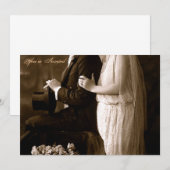 Een trouwuitnodiging uit de jaren 20 kaart (Voorkant / Achterkant)