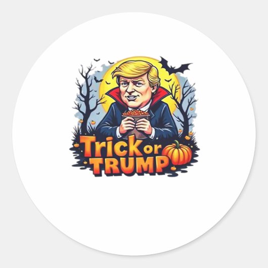 Een truc of Halloween klassieker Ronde Sticker (Voorkant)