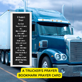 Een trucker gebed Bladwijzer gebed Kaart Mini Visitekaartje