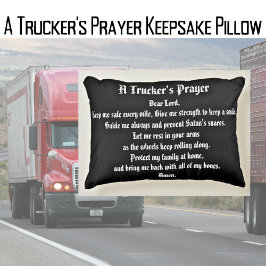 Een Trucker's Prayer Zwart-wit Keepsake Kussen