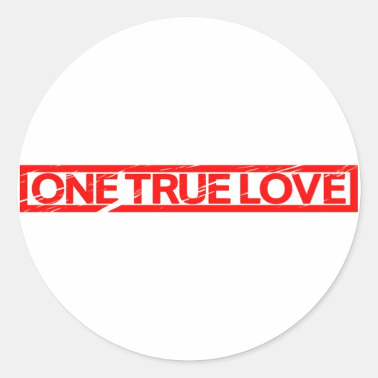 Eén True Love Stamp Ronde Sticker (Voorkant)