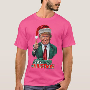 Een Trump-kerst - feestelijke Humor met Santa Dona T-shirt